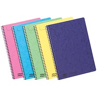 Europa Wirebound Notebook, A4, Ruled & Perforated, 120 Pages, Pastel Assorted Colours, Pack of 10 Europa Wirebound Notebook, A4, Ruled & Perforated, 120 Pages, Pastel Assorted Colours, Pack of 10
