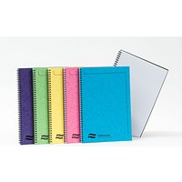 Europa Wirebound Notebook, A4, Ruled & Perforated, 120 Pages, Pastel Assorted Colours, Pack of 10