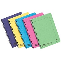 Europa Wirebound Notebook, A5, Ruled & Perforated, 120 Pages, Pastel Assorted Colours, Pack of 10