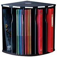 Exacompta Corner Ergo 5-Section Carbon Neutral File Sorter, Black