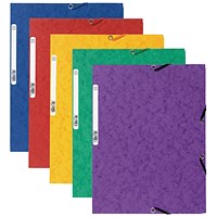 Exacompta A4 Portfolio Folders, 3-Flap, Assorted, Pack of 10