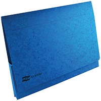 Exacompta Europa A3 Document Wallets, 265gsm, Blue, Pack of 25