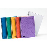Europa Wirebound Notebook, A4, Ruled & Perforated, 120 Pages, Assorted Colours, Pack of 10