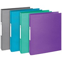 Exacompta Teksto Ring Binder, A4, 2 O-Ring, 30mm Capacity, Assorted, Pack of 10
