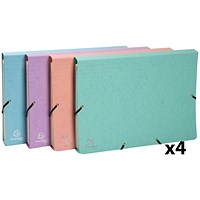 Exacompta Aquarel Multipart File 12 Pockets Assorted (Pack of 4)