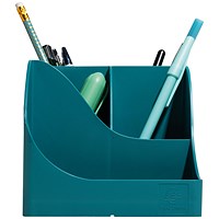 Exacompta Skandi Recycled Plastic PenWave Pen Pot, Pacific Blue Exacompta Skandi Recycled Plastic PenWave Pen Pot, Pacific Blue