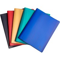 Exacompta Opak Recycled A4 Display Book, 20 Pockets, Assorted, Pack of 5