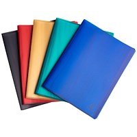 Exacompta Opak Recycled A4 Display Book, 30 Pockets, Assorted, Pack of 5