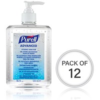 Purell Advanced Hygienic Hand Rub 500ml - Pack of 12