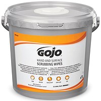 Gojo Hand Surface Scrubbing Wipes Bucket, Pack of 70