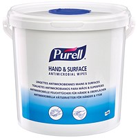 Purell Hand/Surface Antimicrobial Wipes Tub (Pack of 450)