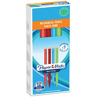 Paper Mate Non-Stop Automatic Pencil, Assorted Neon Barrels, Pack of 12