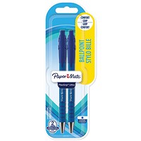 PaperMate Flexgrip Retractable Ballpoint Pen Blue Pack of 2