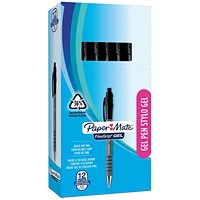 Paper Mate FlexGrip Gel Pens Black (Pack of 12)