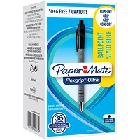 Paper Mate Flexgrip Retractable Ball Pen, Medium, Black, Pack of 36 Paper Mate Flexgrip Retractable Ball Pen, Medium, Black, Pack of 36