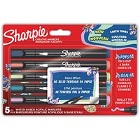 Sharpie Creative Marker Bullet Tip Earth Tones Assorted (Pack of 5)