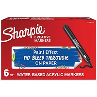 Sharpie Creative Marker Bullet Tip Black (Pack of 6)