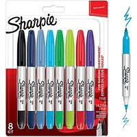 Sharpie Permanent Marker Twin Tip Assorted (Pack of 8)
