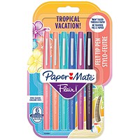 Paper Mate Flair Felt Tip Pen Medium 0.7mm Tropical (Pack of 6)