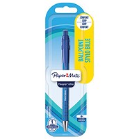 Paper Mate Flexgrip Retractable Ballpoint Pen Medium Blue (Pack of 12)