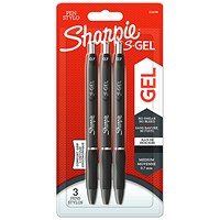 Sharpie S Gel Pen Medium Black (Pack of 3)