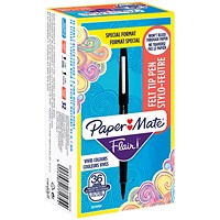 Paper Mate Flair Felt Tip Pens Medium Black (Pack of 36)