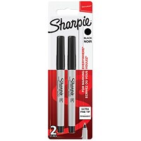 Sharpie Permanent Marker Ultra Fine Black Pack of 2