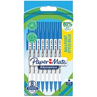 Paper Mate Kilometrico Ballpoint Pen, Medium 1.0mm, Blue, Pack of 8 Paper Mate Kilometrico Ballpoint Pen, Medium 1.0mm, Blue, Pack of 8
