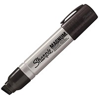 Sharpie Magnum Metal Permanent Marker, Chisel Tip, Black, Pack of 12