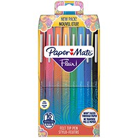 Paper Mate Flair Original Felt Tip Pens Assorted (Pack of 16) S0977450