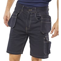 Beeswift Grantham Multi-Purpose Pocket Shorts, Navy Blue, 42