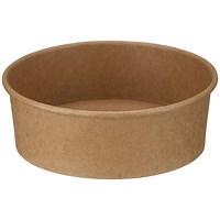 Go-Pak Round PE Lined Kraft Bowl, 500ml, Pack of 300 Go-Pak Round PE Lined Kraft Bowl, 500ml, Pack of 300