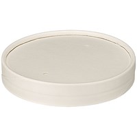 Go-Pak Soup Cup PP Lined Lid, 454ml, White, Pack of 500 Go-Pak Soup Cup PP Lined Lid, 454ml, White, Pack of 500