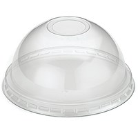 Go-Chill Recyclable PET Domed Lid with Hole, 255ml, Clear, Pack of 1000