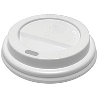 Go-Pak Polypropylene Cup Lid, 227ml, White, Pack of 100