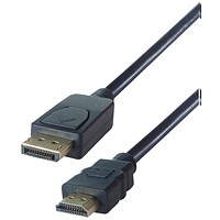 Connekt Gear DisplayPort to HDMI Cable, 2m Lead, Black