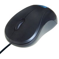 Computer Gear 3 Button Anti-Bacterial Mouse, Wired, Black