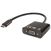 Connekt Gear VGA to USB C Adaptor, 220mm Lead, Black