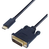 Connekt Gear USB C to DVI Cable, 2m Lead, Black