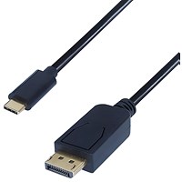 Connekt Gear USB C to Display Port Cable, 2m Lead, Black