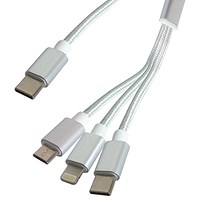 Connekt Gear USB C to USB C Micro/Lightning Cable
