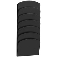 Safco 7 Pocket Wall Rack Black Steel