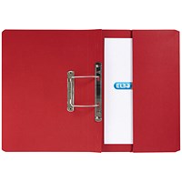 Elba Back Pocket Transfer Files, 260gsm, Foolscap, Red, Pack of 25