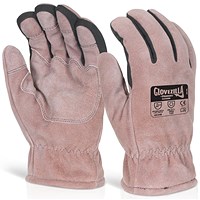 Gloveszilla Thermal Leather Gloves, Brown, XL