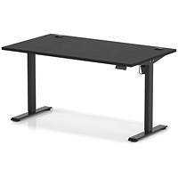 Air Lite 1400mm Height Adjustable Office Desk, Black Leg, Black