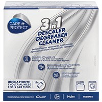 Care + Protect 3-In-1 Descaler Degreaser Cleaner Sachets, Pack of 12 Care + Protect 3-In-1 Descaler Degreaser Cleaner Sachets, Pack of 12