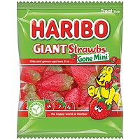 Haribo Strawbs Gone Mini Bags, 16g, Pack of 100