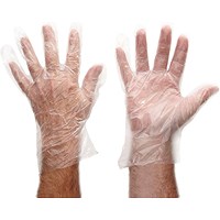 Shield Clear Polyethylene Gloves in Bags, Large, Clear, Pack of 100