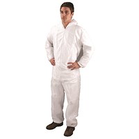 Non-Woven Coverall Large 44-46 Inch White DC03