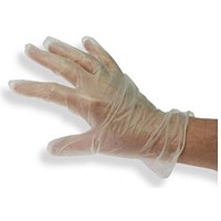 Shield Powdered Vinyl Gloves, Medium, Clear, Pack of 100